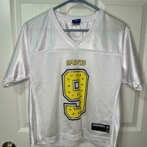 Reebok Saints White Jersey#9 Large. (Petite large/medium or young adult large)
